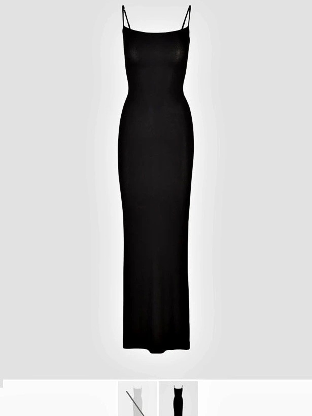 SKIMS Soft Lounge Long Slip Dress Black Maxi